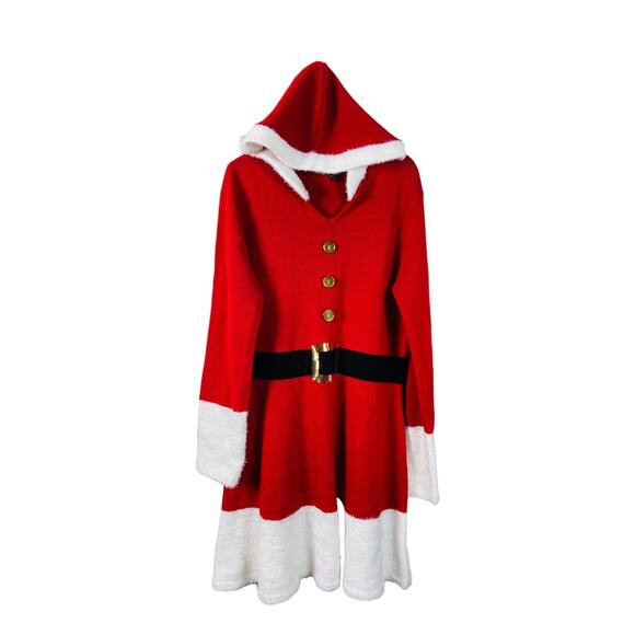 Allison Brittney Womens Christmas Dress Long Sleeves Front Button Size Large - Picture 1 of 10